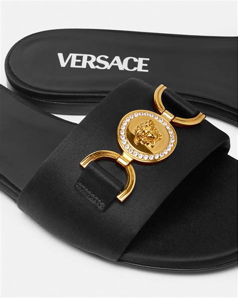 versace signature medusa strap sandal|Versace la medusa flat sandals.